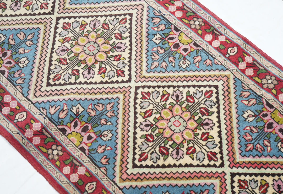 Vintage Sarouk Runner 2'4'' x 9'11''