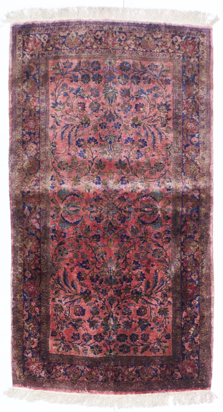 Antique Persian Silk Kashan Rug 2’0" x 3’5”