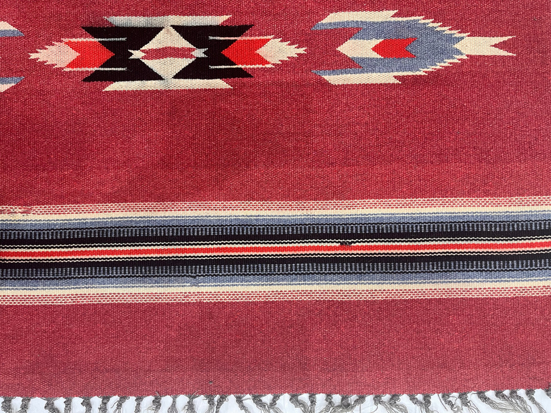 Vintage Swedish Kilim Rug 3'7" x 5’9"