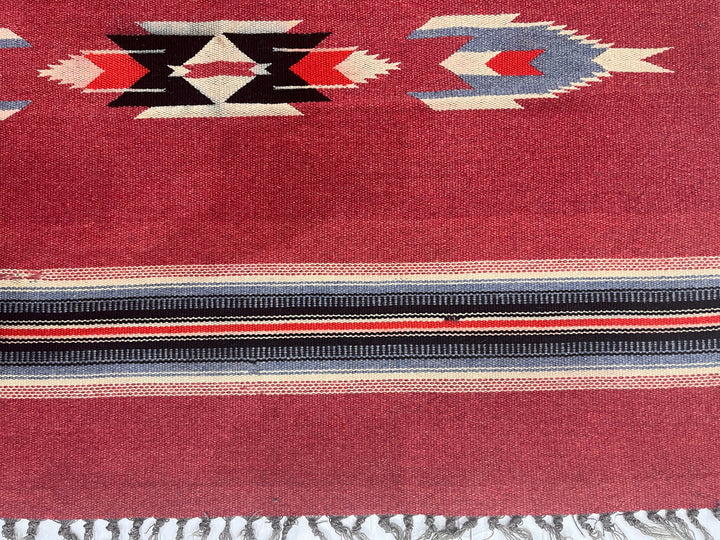 Vintage Swedish Kilim Rug 3'7" x 5’9"