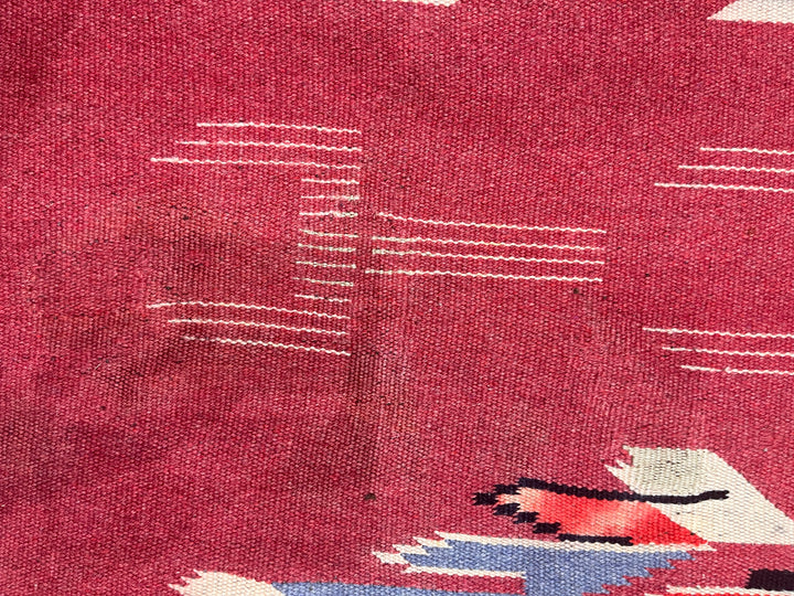 Vintage Swedish Kilim Rug 3'7" x 5’9"