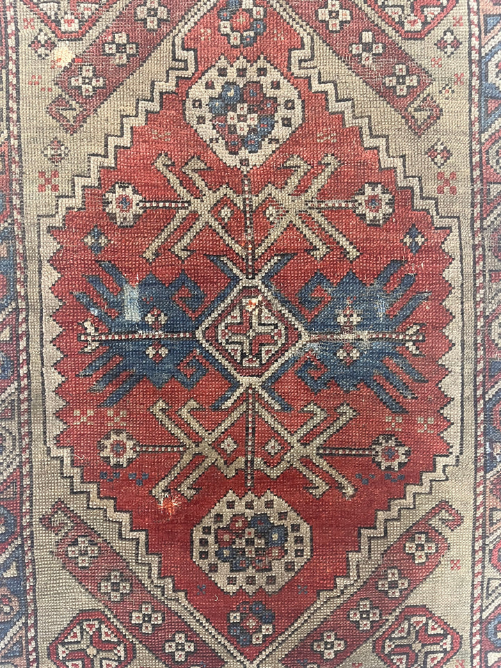 Fine Antique Turkish Konia Rug 3’7" x 5’0"