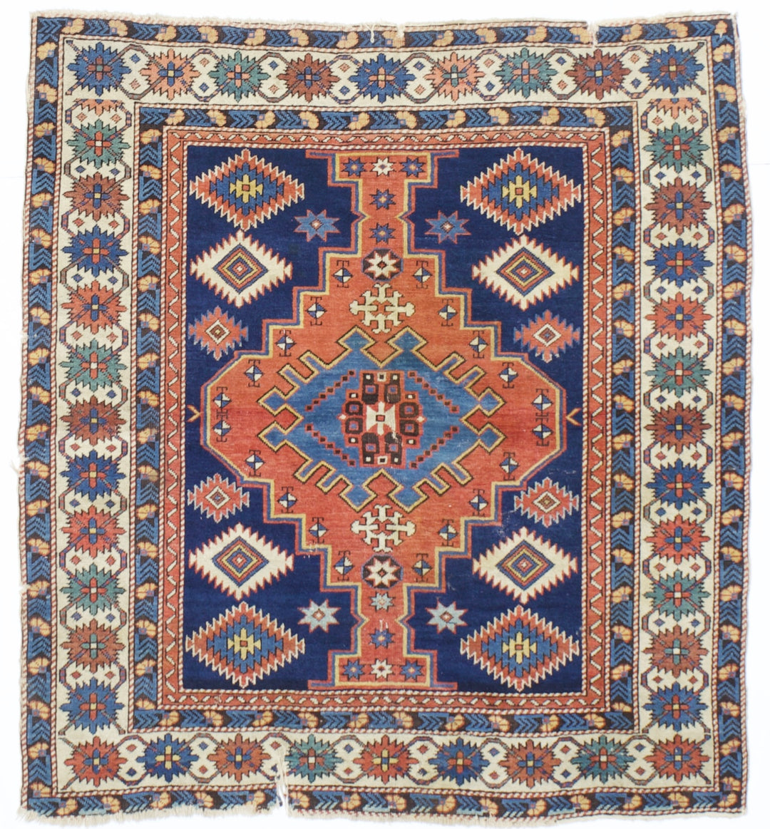 Antique Caucasian Shirvan Kuba Rug 4’3" x 4’7”