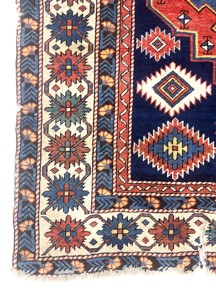 Antique Caucasian Shirvan Kuba Rug 4’3" x 4’7”