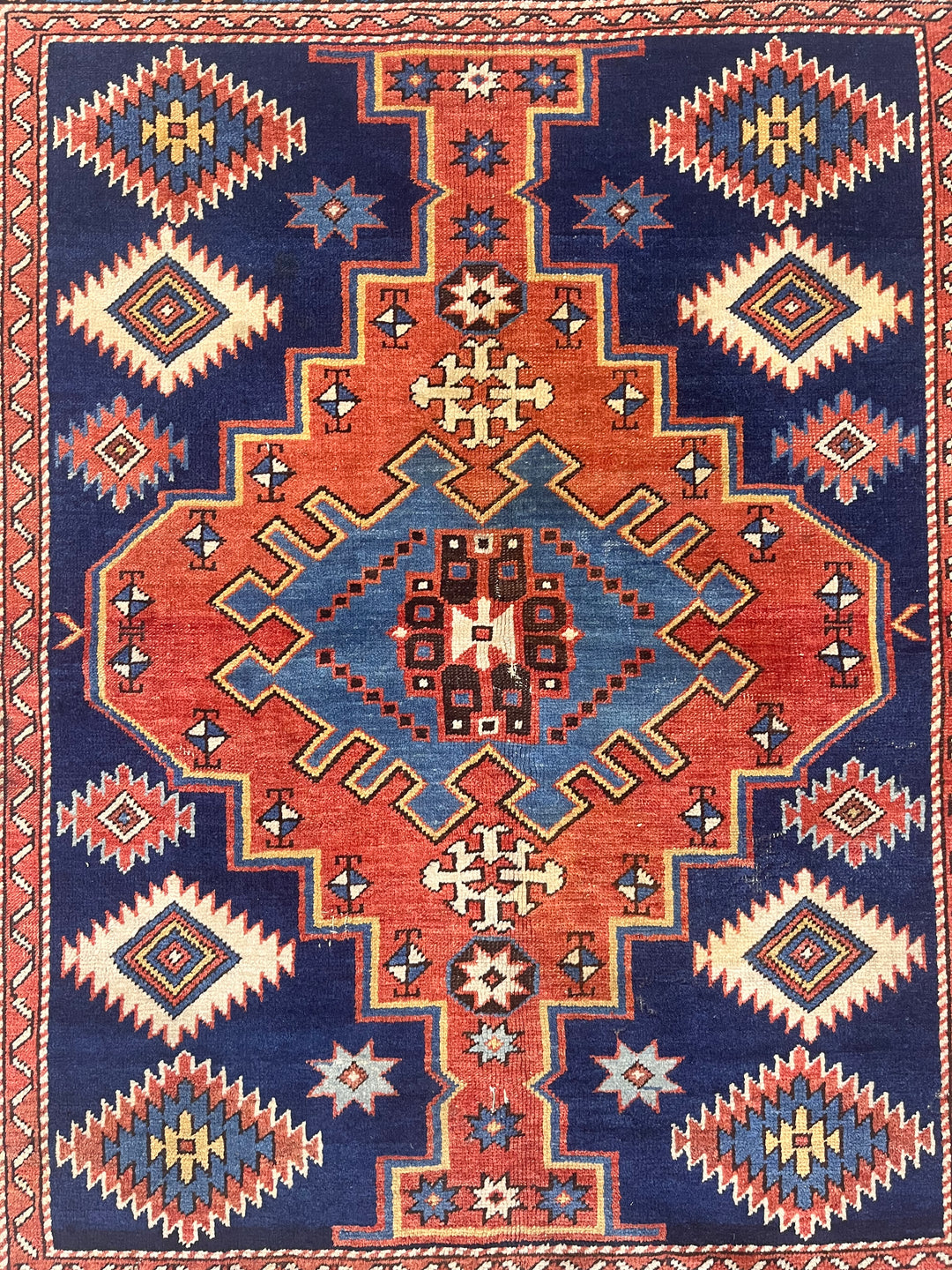 Antique Caucasian Shirvan Kuba Rug 4’3" x 4’7”