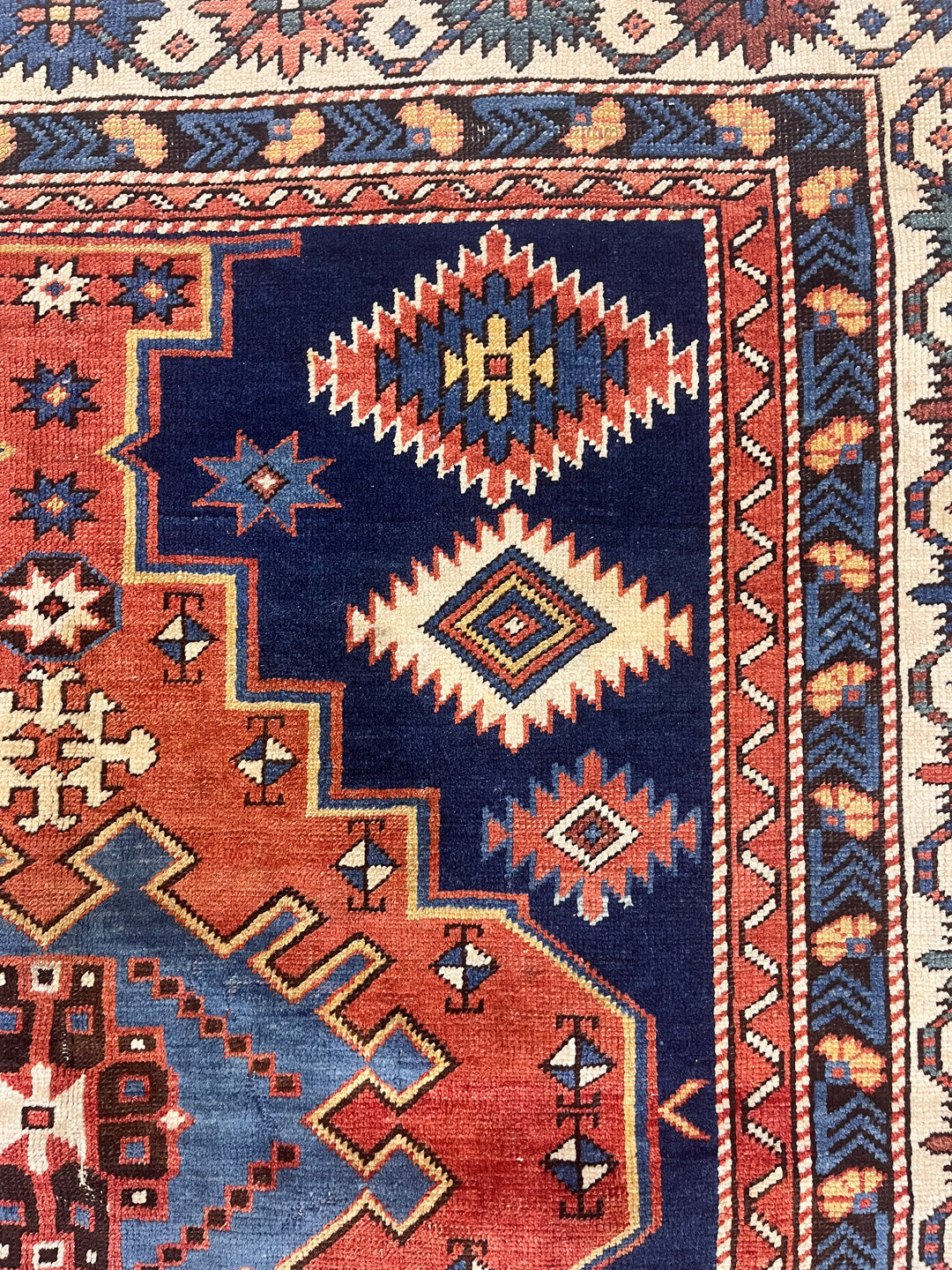 Antique Caucasian Shirvan Kuba Rug 4’3" x 4’7”