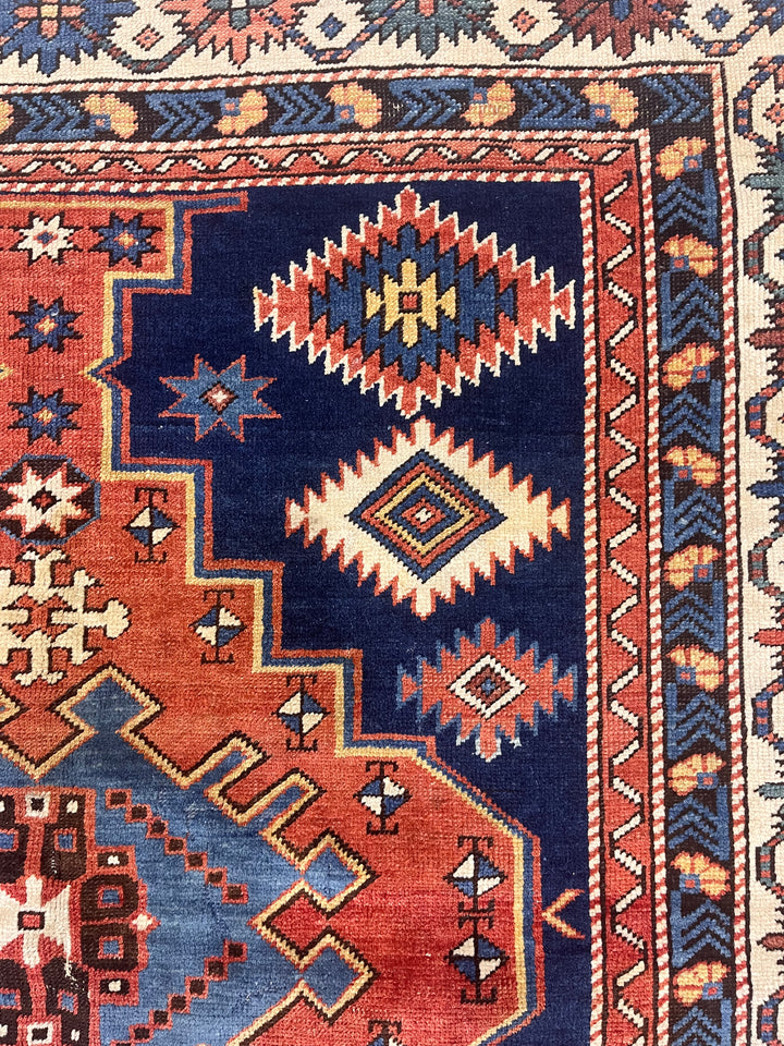 Antique Caucasian Shirvan Kuba Rug 4’3" x 4’7”