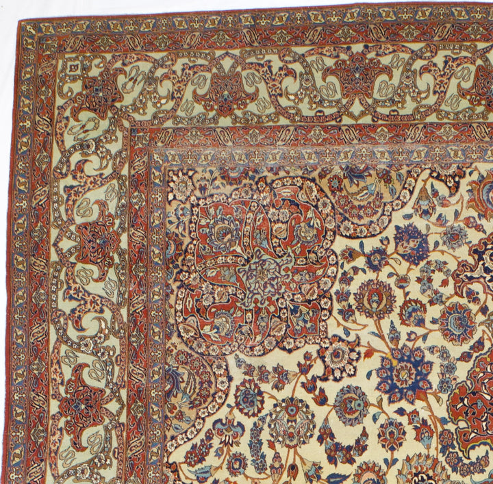 Extremely Fine Vintage Persian Isfahan Rug 10’0" x 15’2”