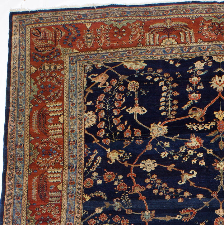 Antique Persian Mohajeran Sarouk Rug 8'10" x 11’6”