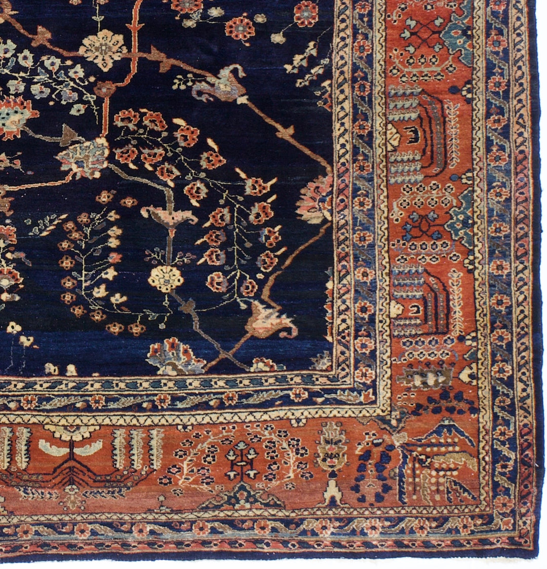 Antique Persian Mohajeran Sarouk Rug 8'10" x 11’6”