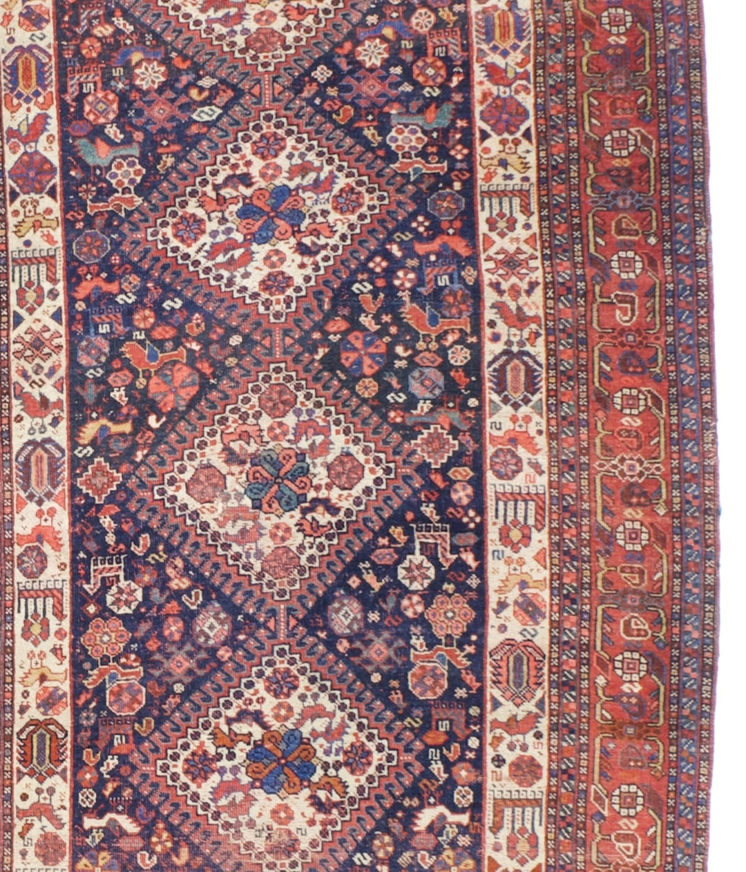 Antique Persian Qashqai Rug 3'10" x 16’3”