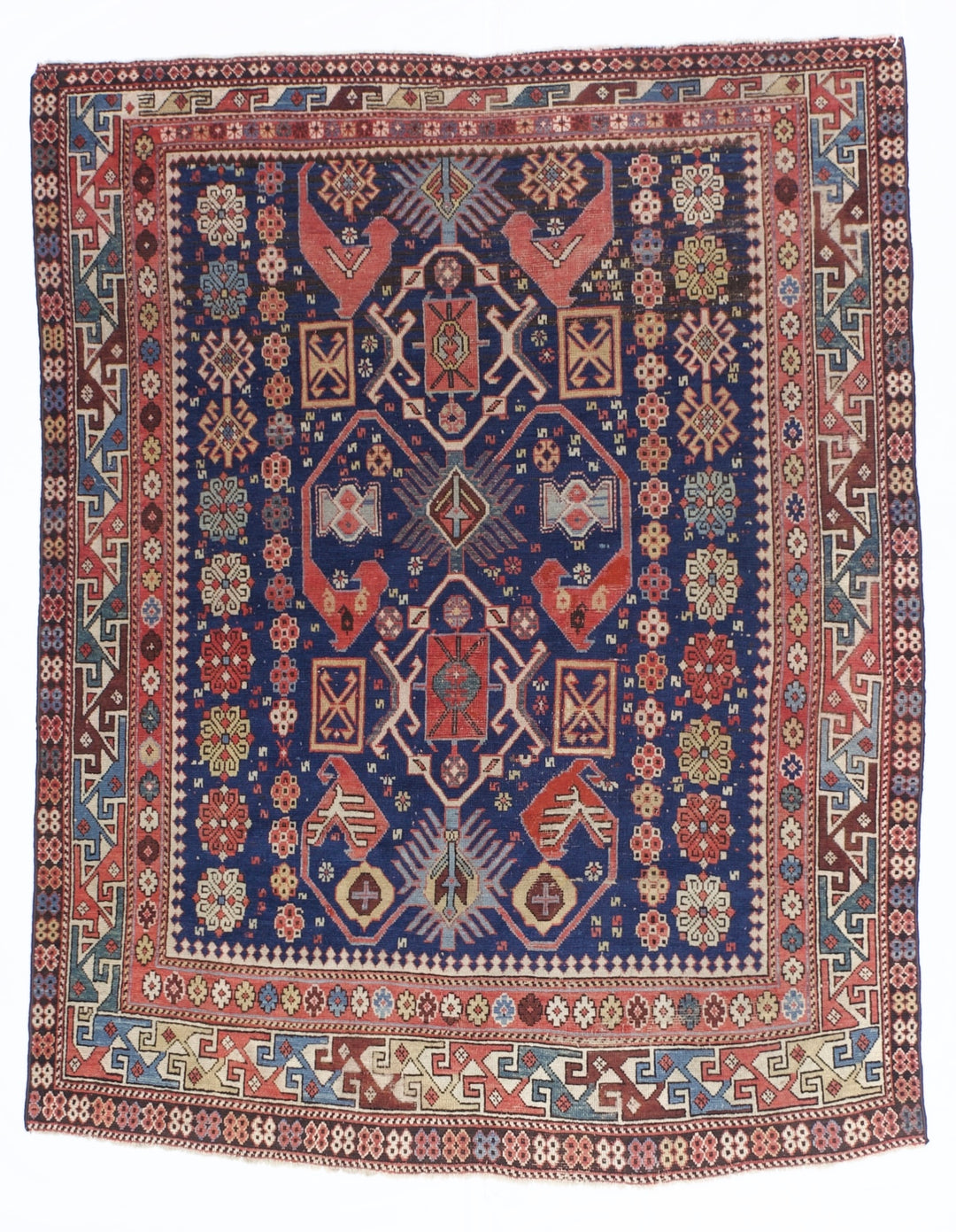 Antique Caucasian Kuba Rug 4'6" x 5’9"