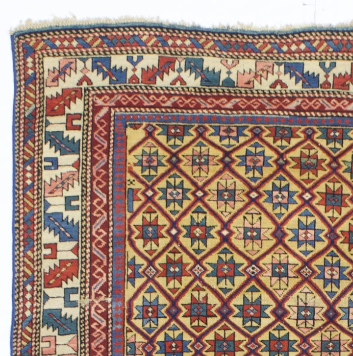 Antique Caucasian Kuba Rug 3'8" x 5’3"