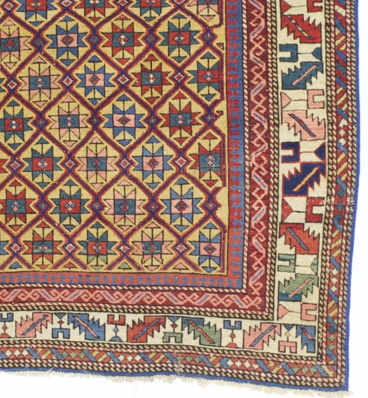 Antique Caucasian Kuba Rug 3'8" x 5’3"