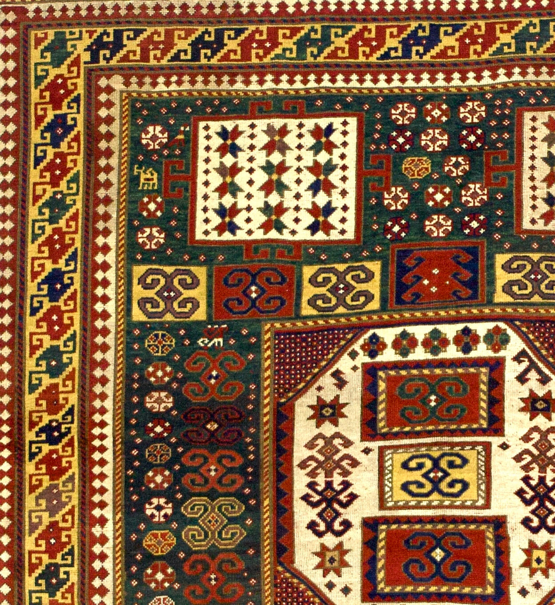 Antique Caucasian Karachov Kazak Rug 6’4” x 7’0"