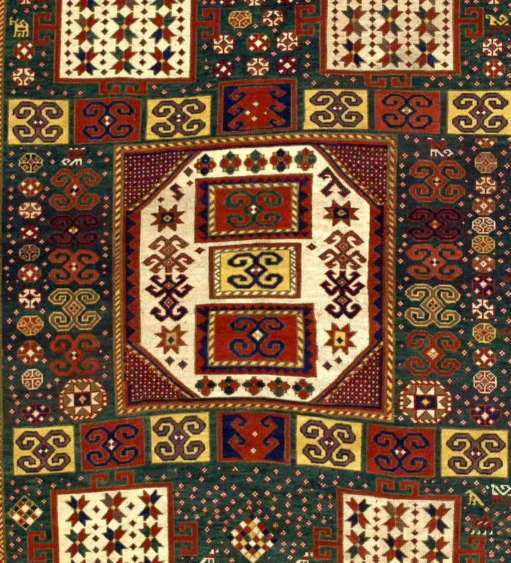 Antique Caucasian Karachov Kazak Rug 6’4” x 7’0"