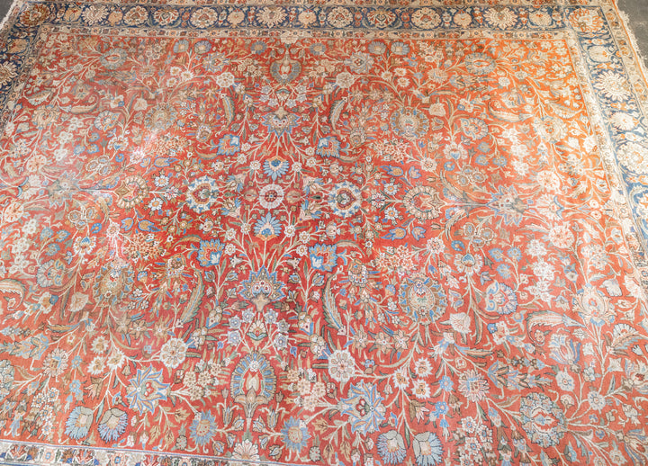 Antique Persian Tehran Rug 9'1'' x 12'2''``