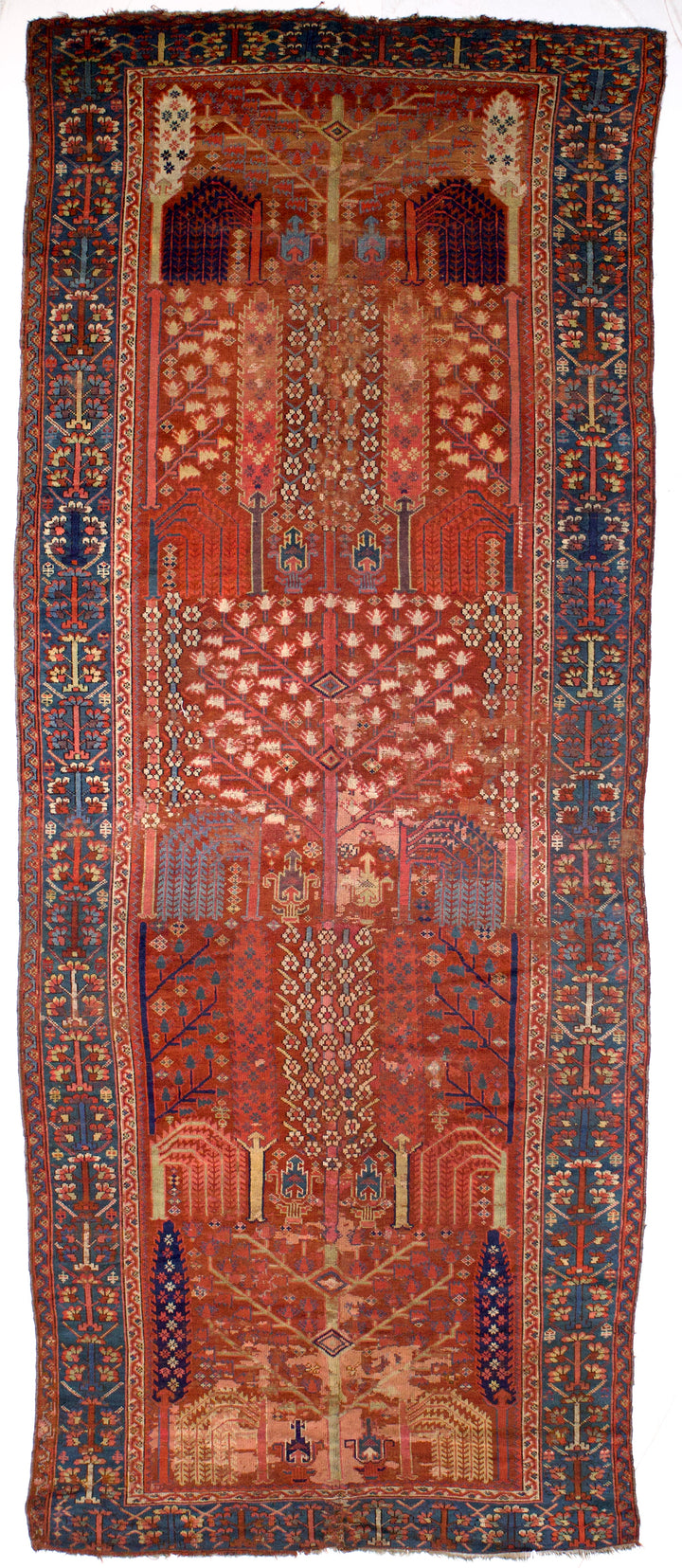 Early Antique Persian Bakhshayesh Long Rug 5'8" x 14’6”