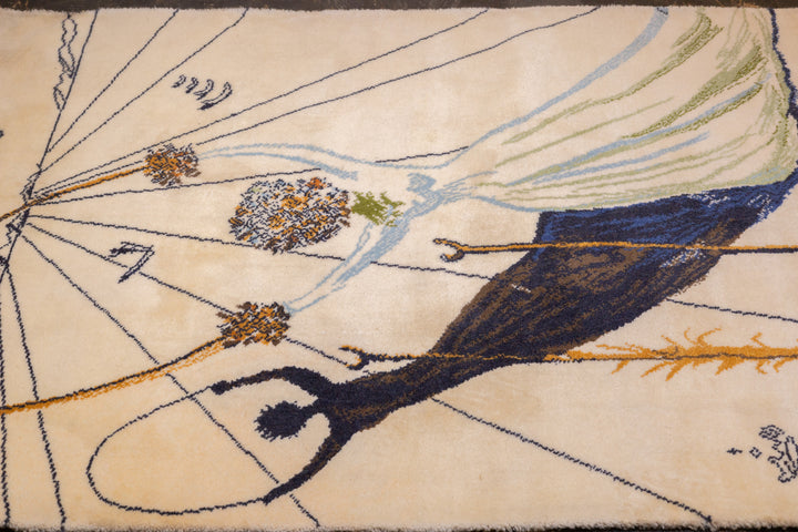 Fine Artistic Rug. Design after Salvador Dali Wool Rug 4’7" x 6’6"