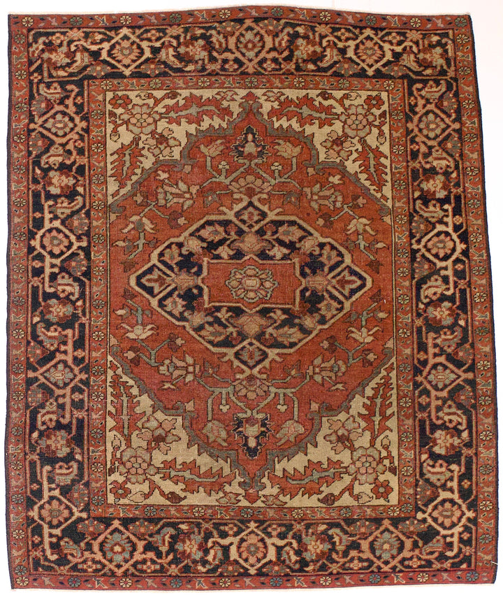 Antique Persian Heriz/Serapi Rug 5'1" x 6’1"