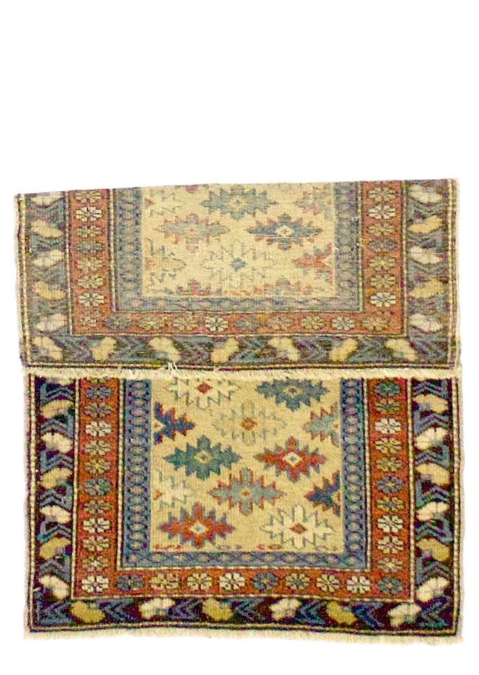 Antique Caucasian Shirvan Rug 1'11" x 2’10”