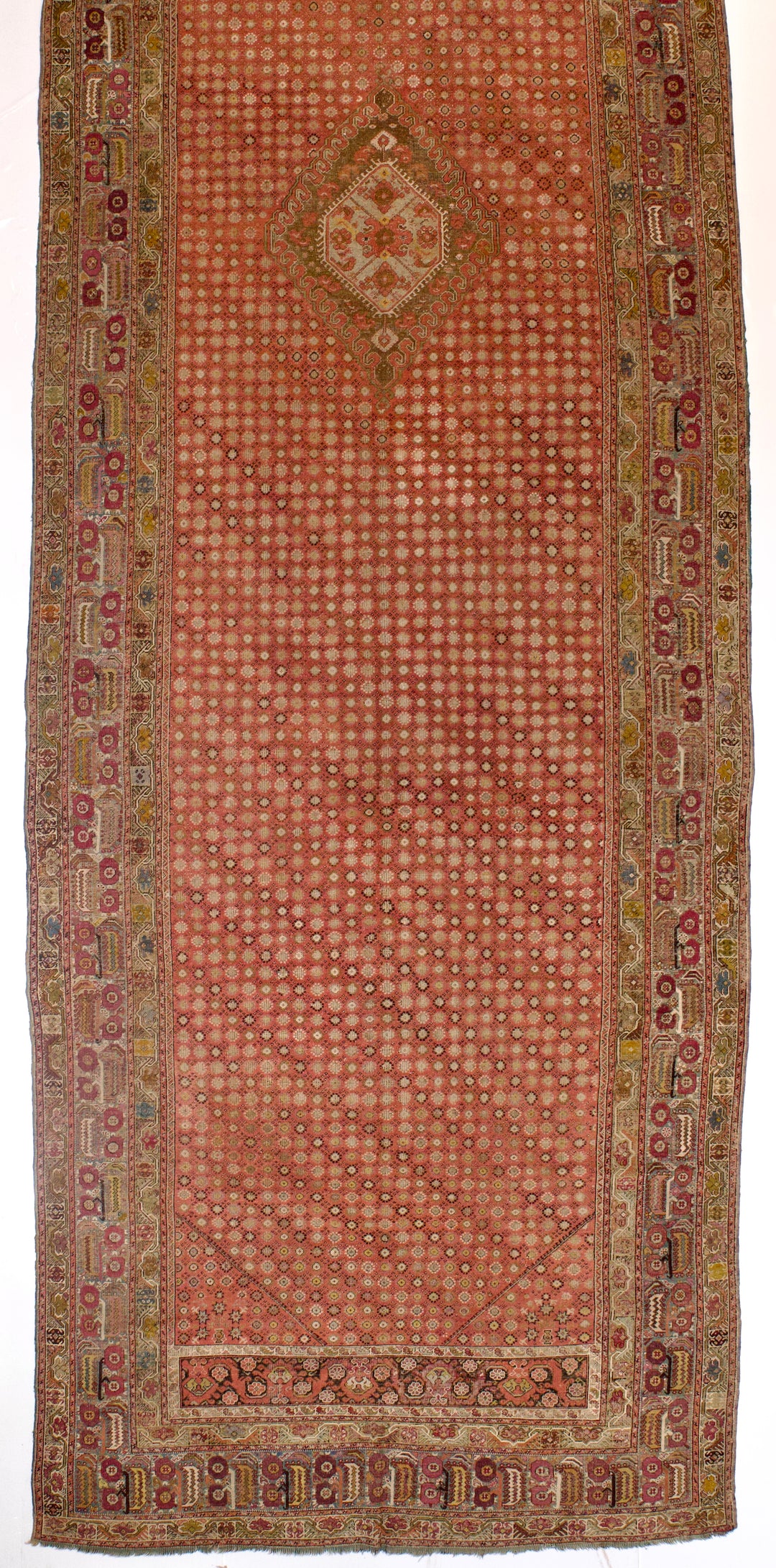 Antique Ghiordes Long Rug 6'7" x 24’4”