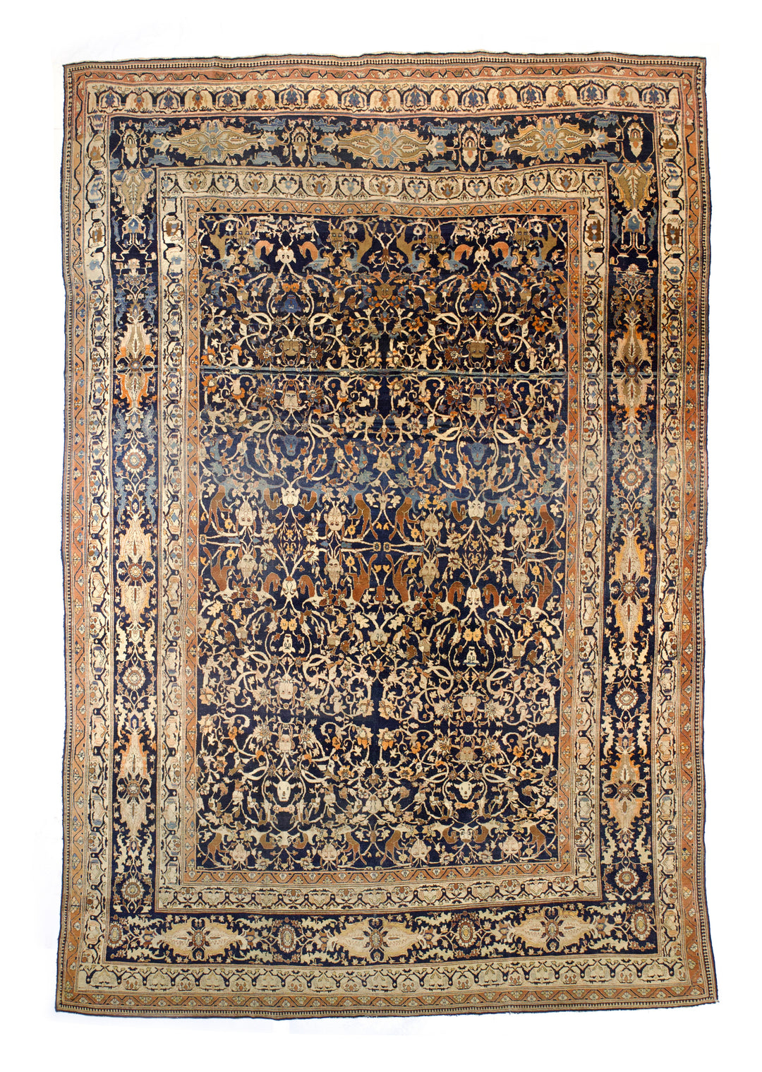 Extremely Fine Persian Haji Jalili Tabriz Rug 10’8” x 15’11”