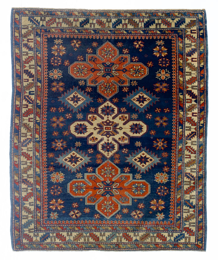 Antique Caucasian Kuba Rug 3’7” x 4’4”