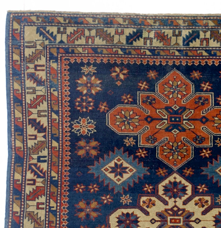 Antique Caucasian Kuba Rug 3’7” x 4’4”