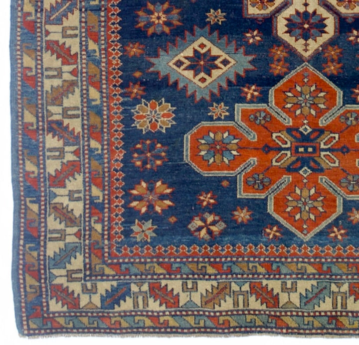 Antique Caucasian Kuba Rug 3’7” x 4’4”