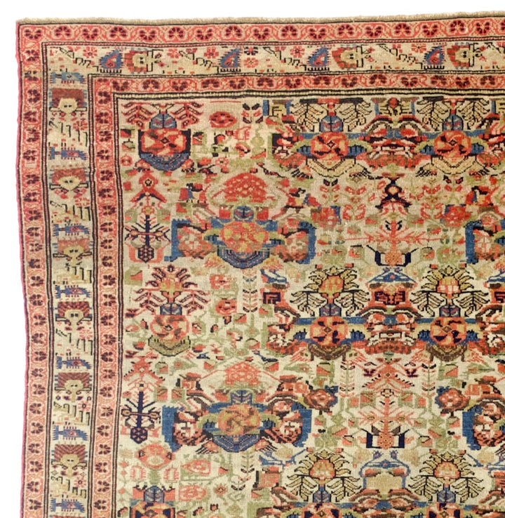 Antique Persian Farahan Zeleh Sultan Design Rug 3’11” x 6’3”