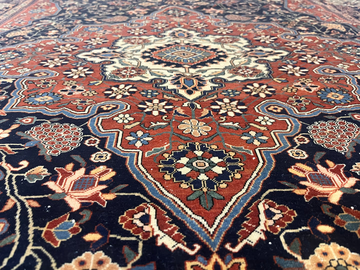 Antique Persian Mohtasham Kashan Rug 4’6" x 6’11"