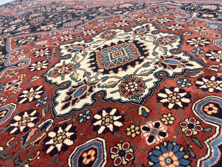 Antique Persian Mohtasham Kashan Rug 4’6" x 6’11"