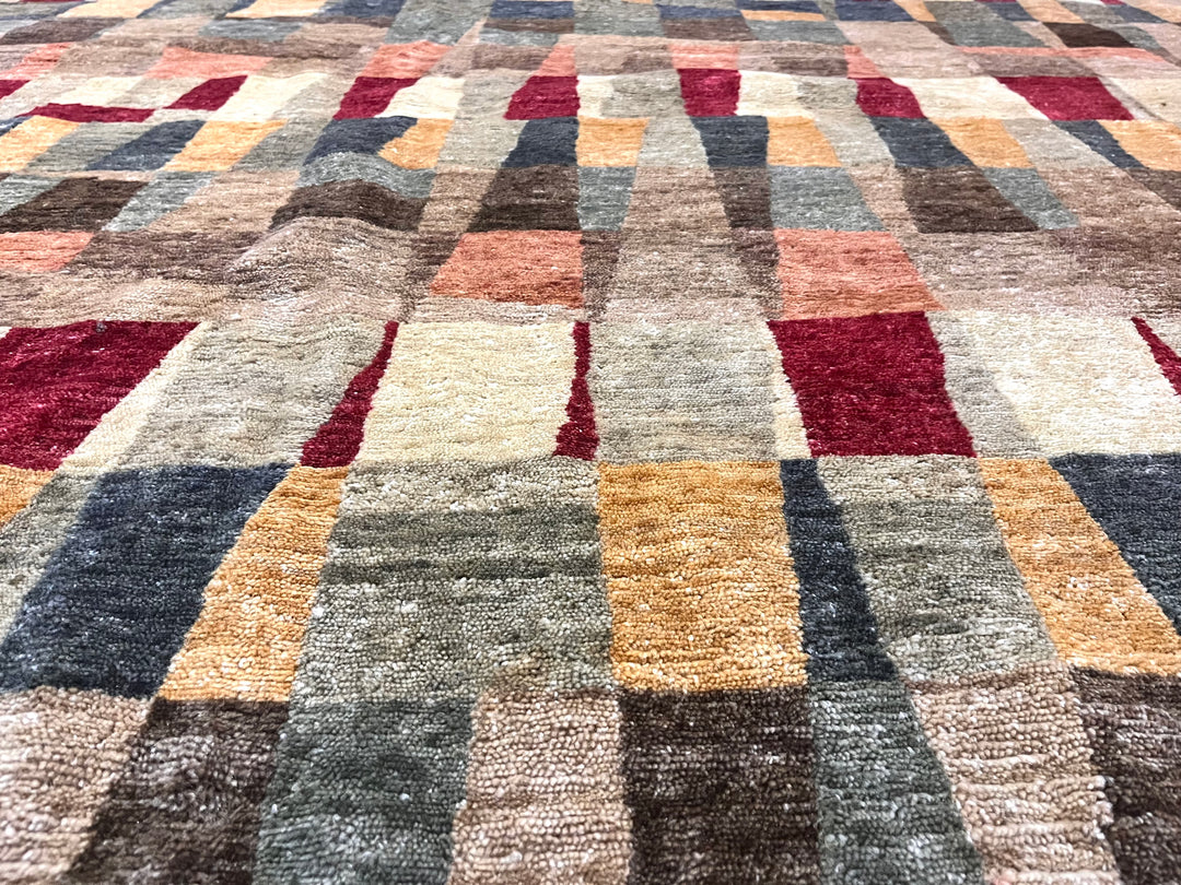 Fine Vintage Modern Style Design Wool Rug 11’10” x 17’6”