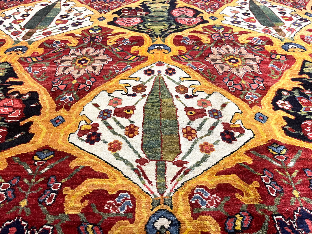 Antique Persian Bakhtiari Rug 13’10” x 22’5”