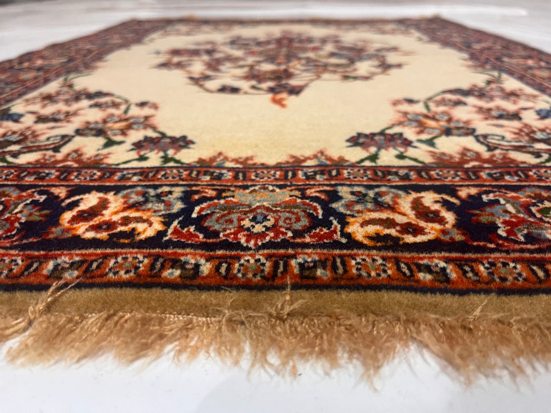 Antique Persian Isfahan Rug 2’2” x 2’11”