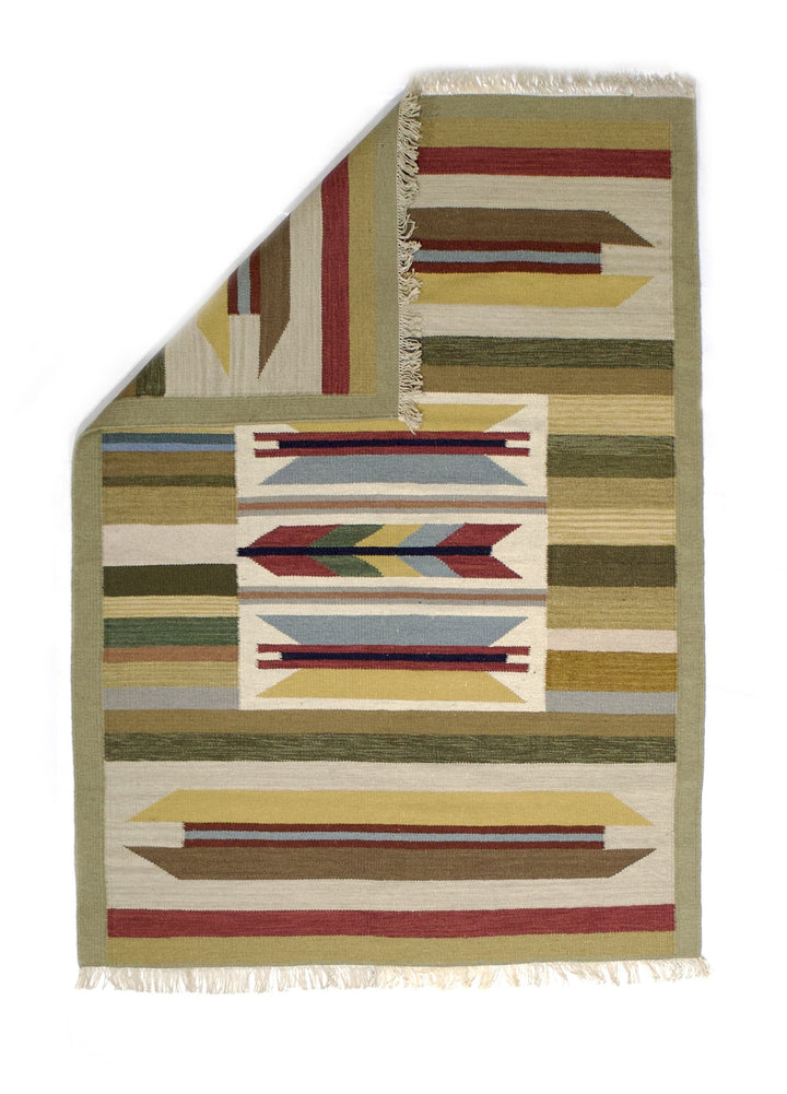 Vintage Swedish Kilim Rug 4’0" x 5’6”