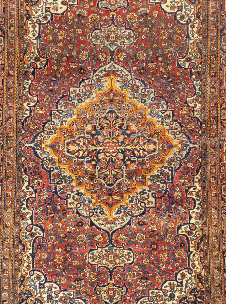 Antique Persian Mohtasham Kashan Rug 4'6'' x 6'6''