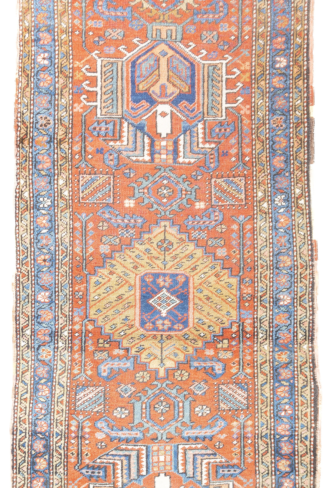 Antique Persian Heriz Rug 3' x 11'