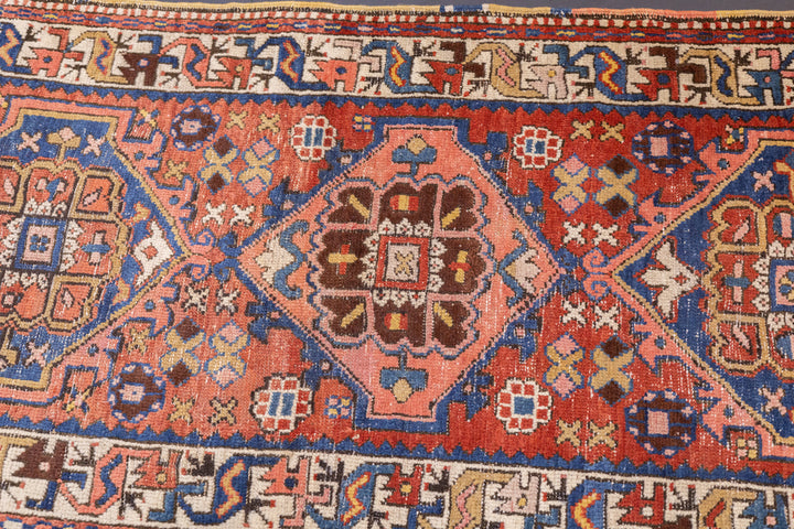 Antique Persian Heriz Rug 3'5'' x 10'1''