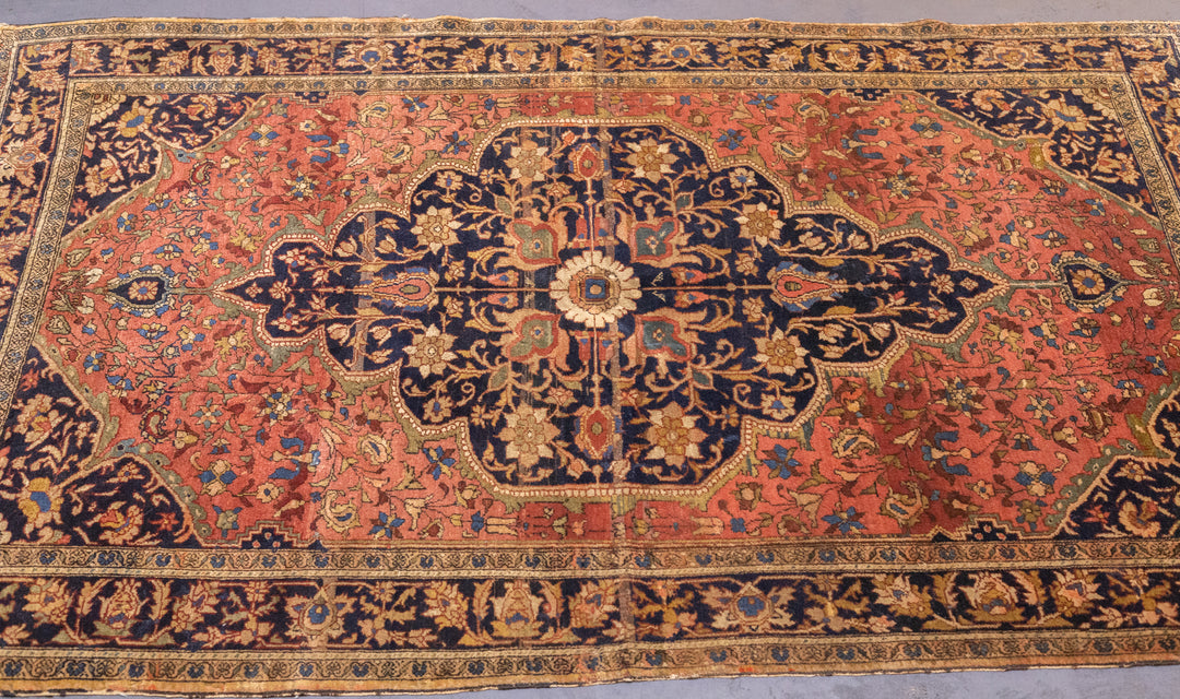 Antique Persian Farahan Sarouk Rug 4'6'' x 6'7''