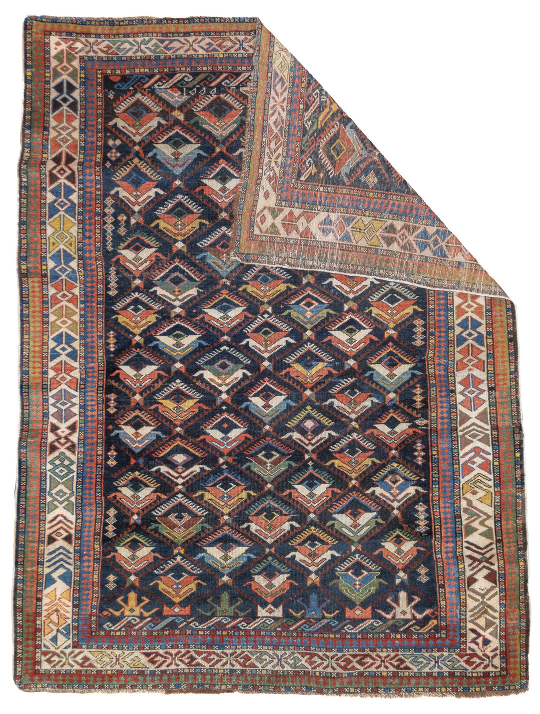 Antique Caucasian Kuba Rug 3'10'' x 5'1''