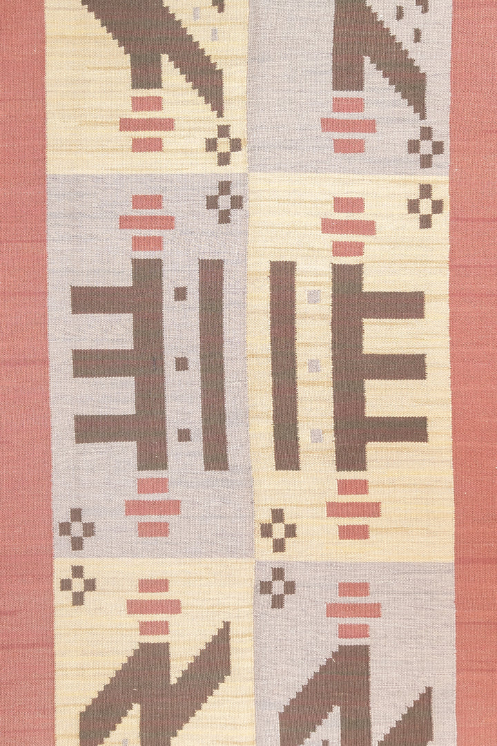 Fine Vintage Swedish Kilim Flat Weave Wool Rug 5'9'' x 10'3''