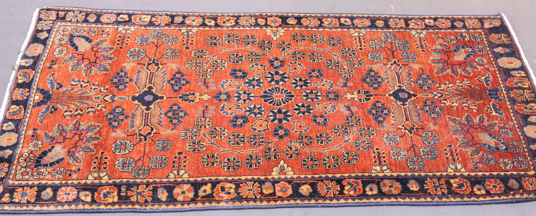 Fine Antique Persian Mohajeran Sarouk Rug 2'5'' x 4'9''