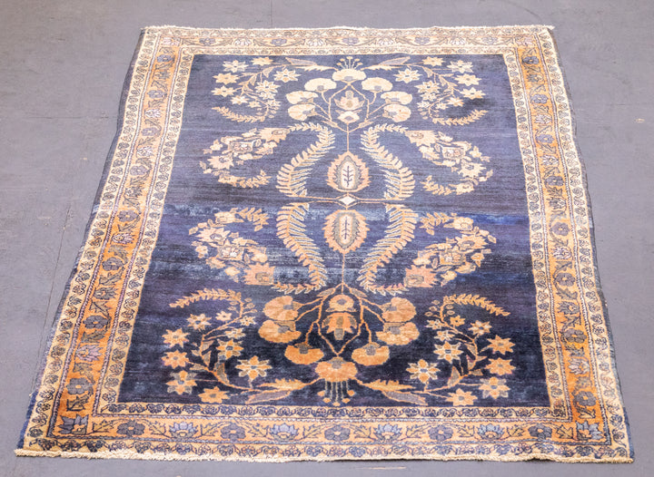 Fine Antique Persian Mohajeran Sarouk Rug 3'4'' x 4'11''