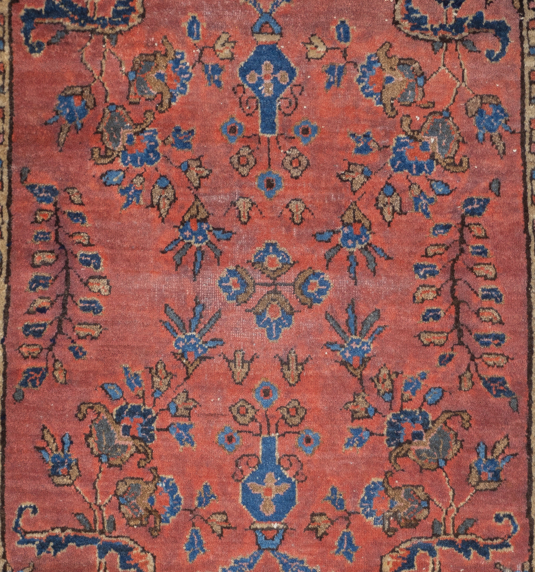 Fine Antique Persian Mohajeran Sarouk Rug 2'1'' x 2'4''