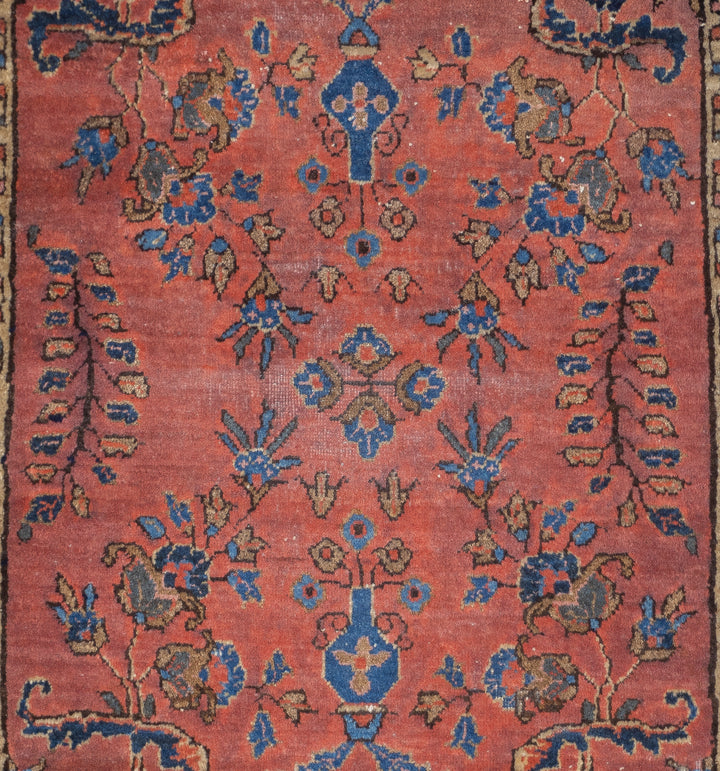 Fine Antique Persian Mohajeran Sarouk Rug 2'1'' x 2'4''