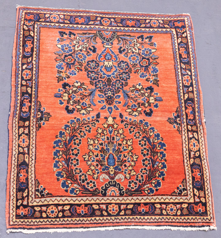 Fine Antique Persian Mohajeran Sarouk Rug 2'0" x 2'6''