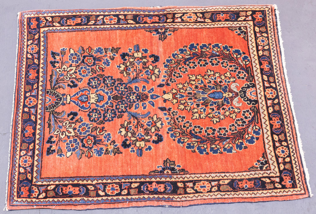 Fine Antique Persian Mohajeran Sarouk Rug 2'0" x 2'6''