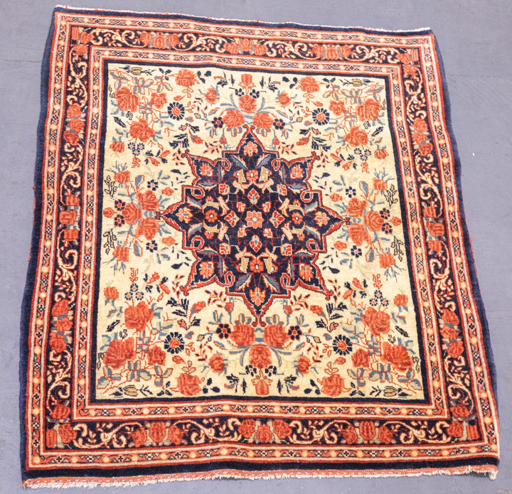 Fine Antique Persian Bijar Rug 2'4'' x 2'9''